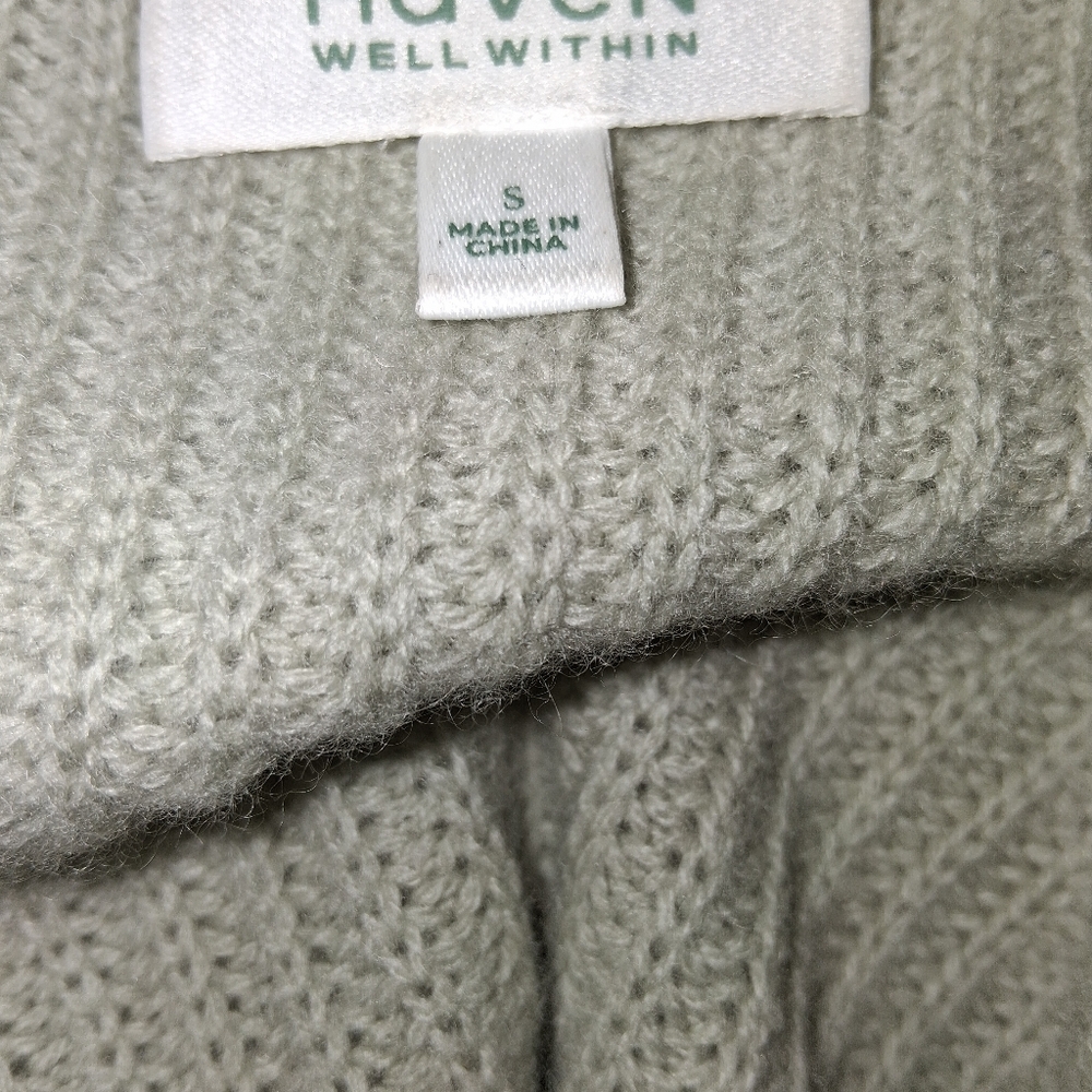 Haven Well Within Women's Mint Green 100% Cashmere V Neck Cardigan Sweater S - Picture 3 of 3